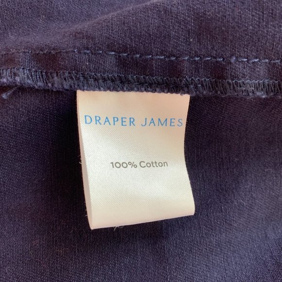 Draper James Floral Field Utility Jacket in Nassau Navy Magnolia Vines, Sz M - Picture 10 of 11